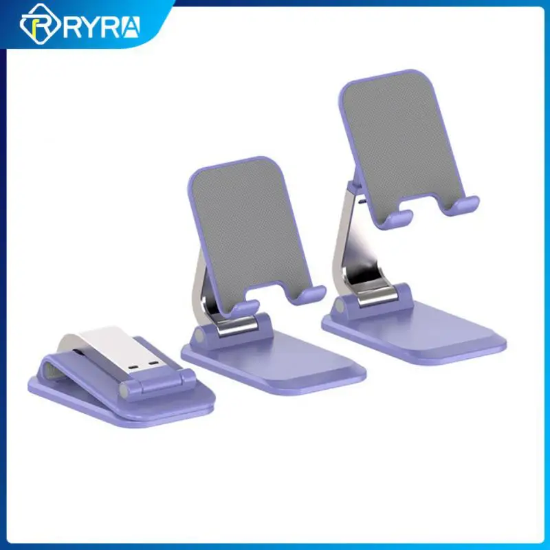

RYRA Mobile Phone Support Aluminum Alloy Foldable Stand IPad Tablet Desk Cell Phone Bracket Holder For Desk Smart Mobile Phone