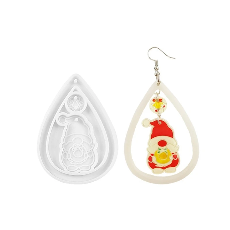 

Multipurpose Earrings Resin Molds Christmas Eardrops Silicone Moulds for DIY Epoxy Resin Ornament Friend Lover Gifts