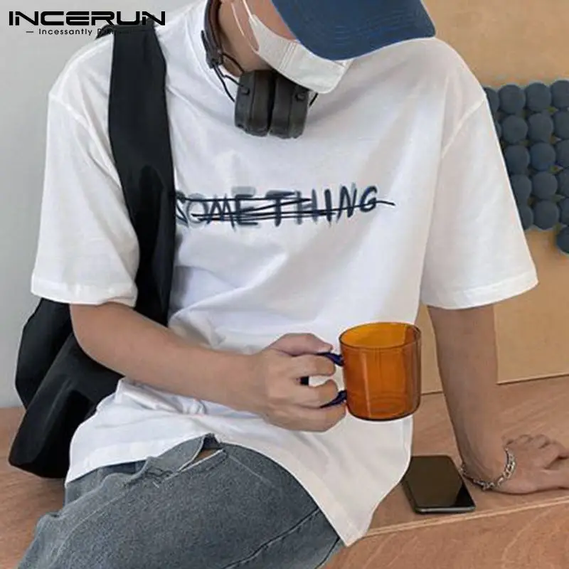 

Stylish Handsome Men T-Shirts Letter Printing Hot Sale Casual Streetwear All-match Short Sleeve Camiseta S-5XL INCERUN Tops 2022