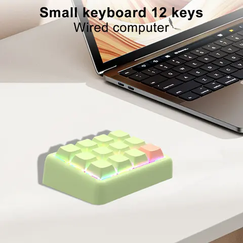 12-клавишная игровая клавиатура RGB Программируемая клавиатура с возможностью горячей замены Проводная одноручная клавиатура для работы и игр