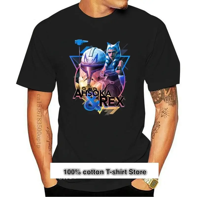 

Camiseta de retrato de la guerra de clon, Ahsoka Rex, triangular