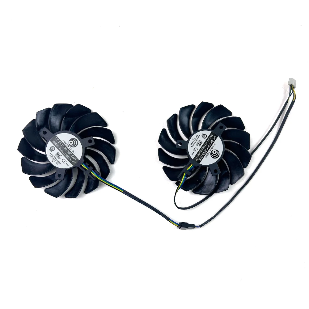 Фото Бесшумный вентилятор для видеокарты, замена для MSI Radeon RX 6600 XT MECH 2X 8G OCV1, 85 мм, 4-контактный, PLD09210S12HH №3