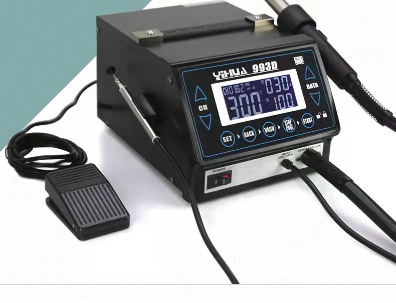 Паяльная станция Yihua 993D с ЖК-дисплеем 1000 Вт