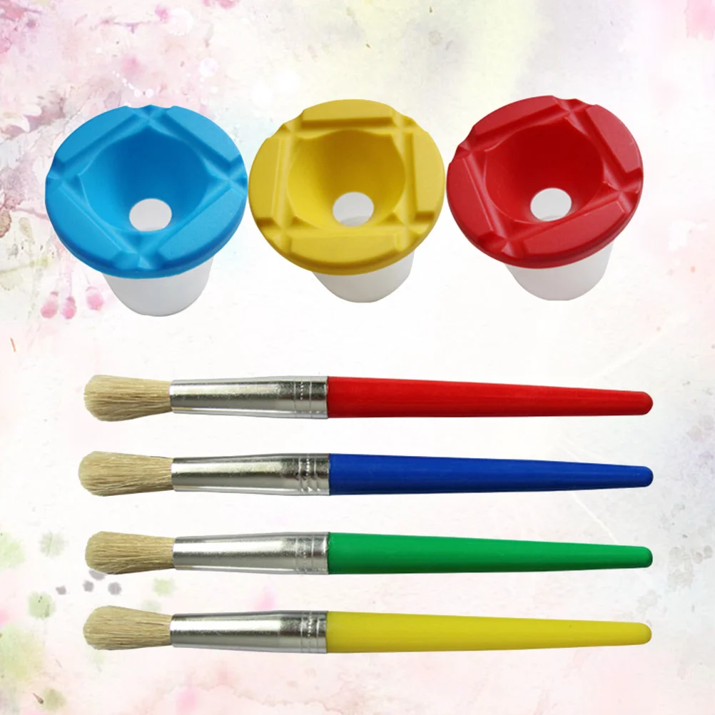 

1 Set Painting Accessories Pigment Brush Wash Cup Doodling Pens Washing Holder DIY Drawing Supplies