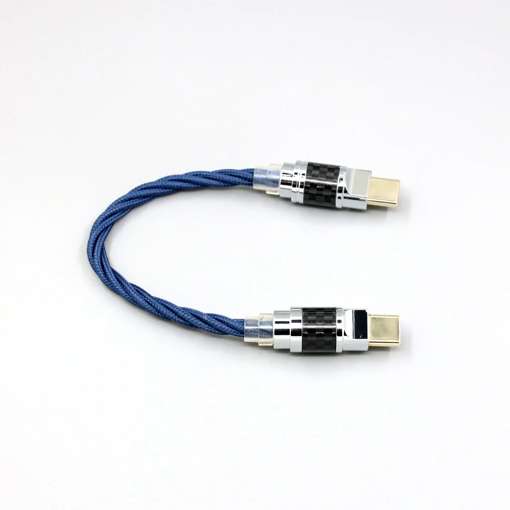 Фото Кабель OTG USB-C Type-C (штекер-штекер) из чистого серебра OCC с графеновым сплавом для мобильных телефонов ONIX Alpha XI1 CAP, декодер с маленьким хвостовиком №3