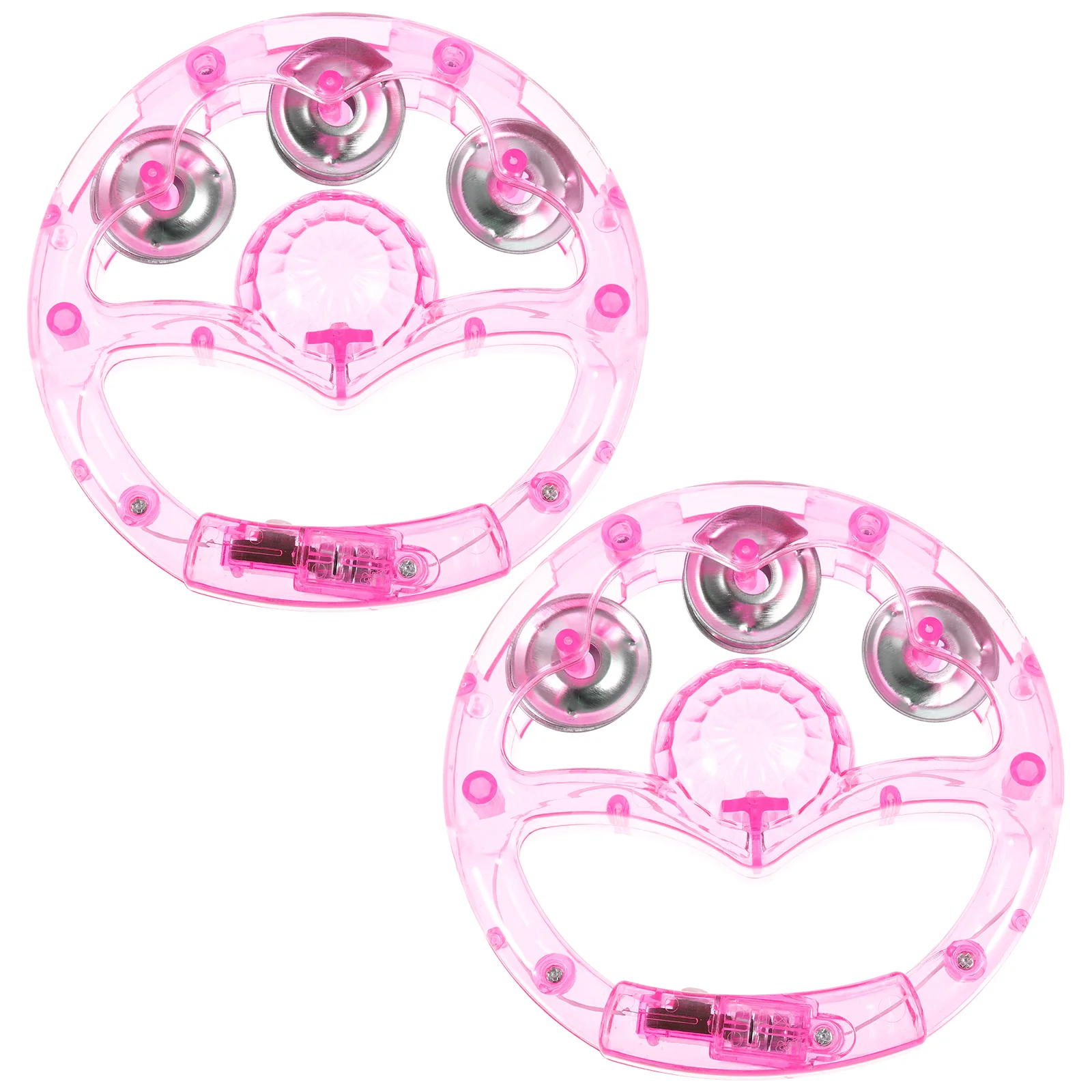 2 шт. вспышка-погремушка музыкальный инструмент ручной бубен светящиеся бубни