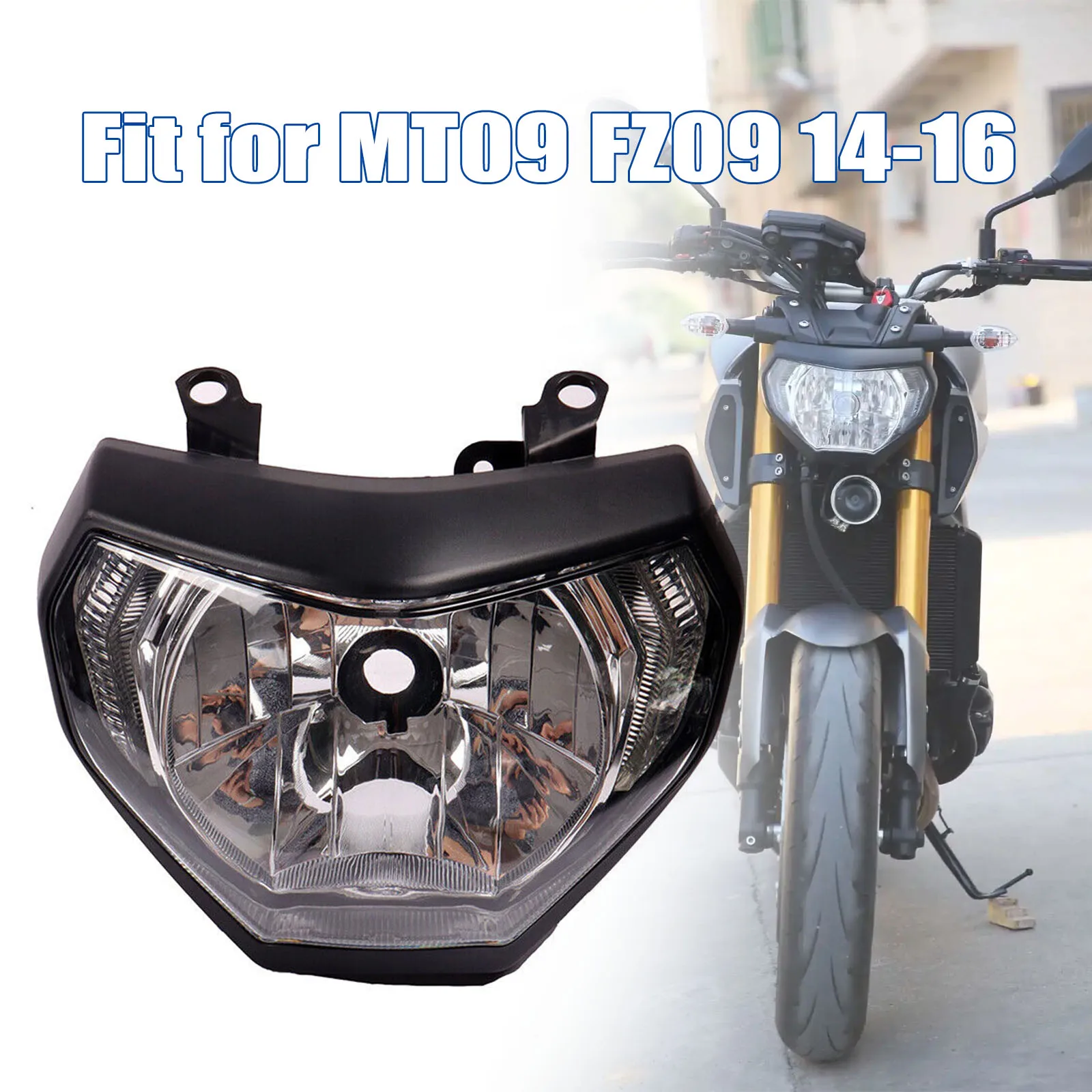 

Fit For 2014 - 2016 Yamaha MT09 FZ-09 MT-09 Motorcycle Headlight Assembly Headlamp MT 09 FZ09 2015 Head Light Accessories