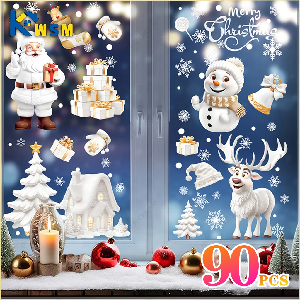 90 шт. наклейки на рождественскую елку