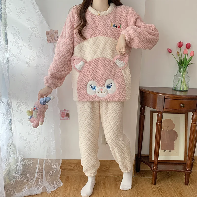 Зимняя новая жаккардовая бархатная пижама с изображением Дональда Дака Диснея