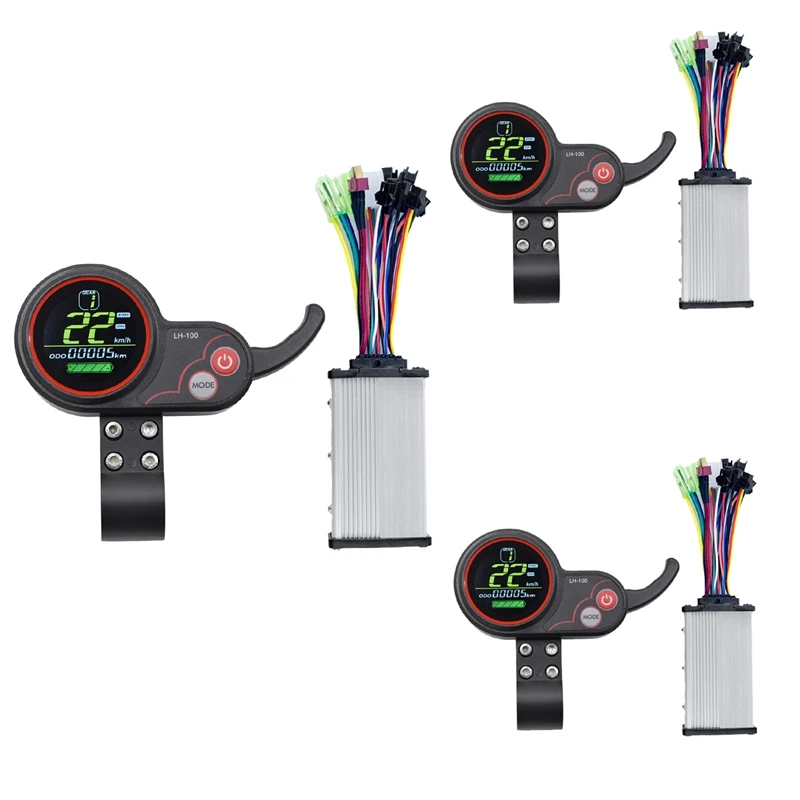 

LH100 LCD Display Throttle Meter+36V 350W Sine Wave Controller Accessories For Electric Scooter/Ebike LCD Speedometer (5PIN)