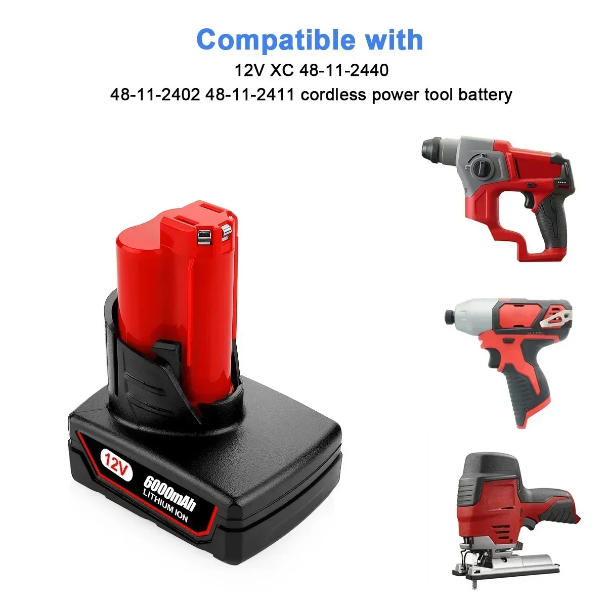 Аккумуляторная батарея 12 В 3 Ач 6 9 для Milwaukee M12 XC беспроводные инструменты 48-11-2402