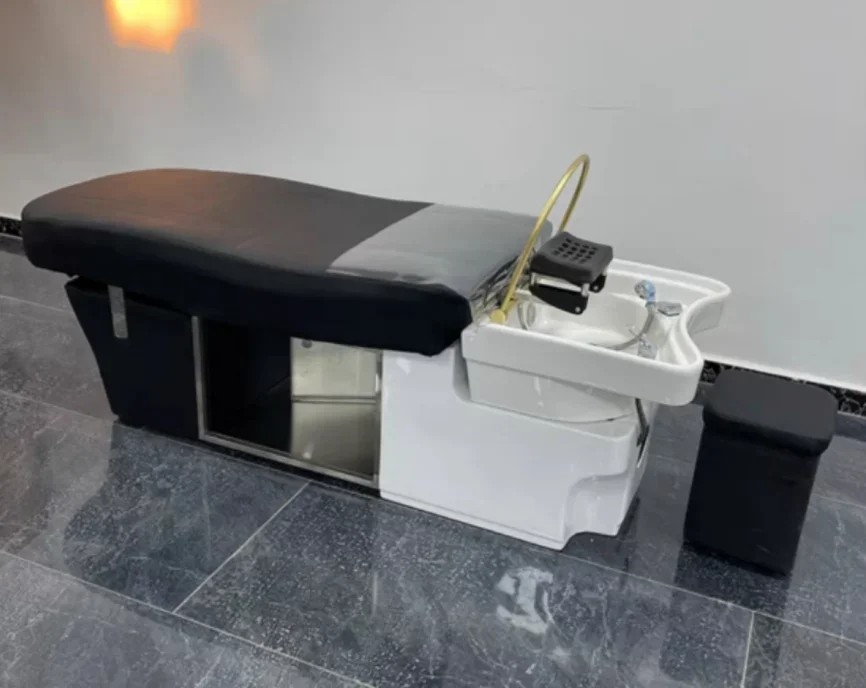 Салонная стойка для шампуня раковина и кровать мебель парикмахерской спа-салон