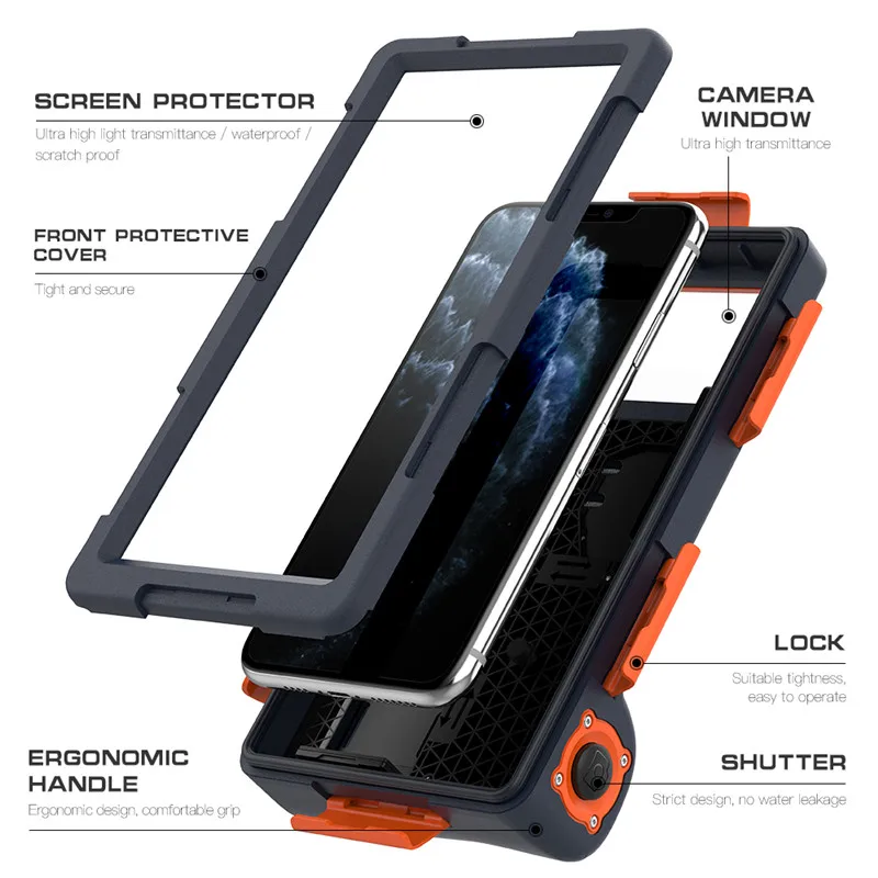 For Xiaomi 10 Lite 10Pro 10T 11 11Pro 11Ultra 12 12T 12x 12s Ultra Professional Waterproof Phone Case 15M Deep Diving Phone Case