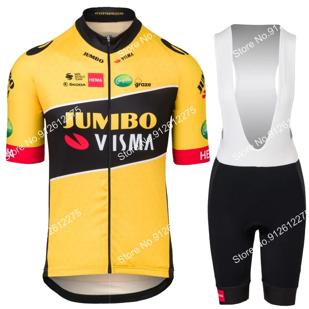 

Jumbo Visma Team 2022 Cycling Jersey Set Cycling Clothing Summer Men Road Bike Shirts Suit Bicycle Bib Shorts MTB Ropa Maillot