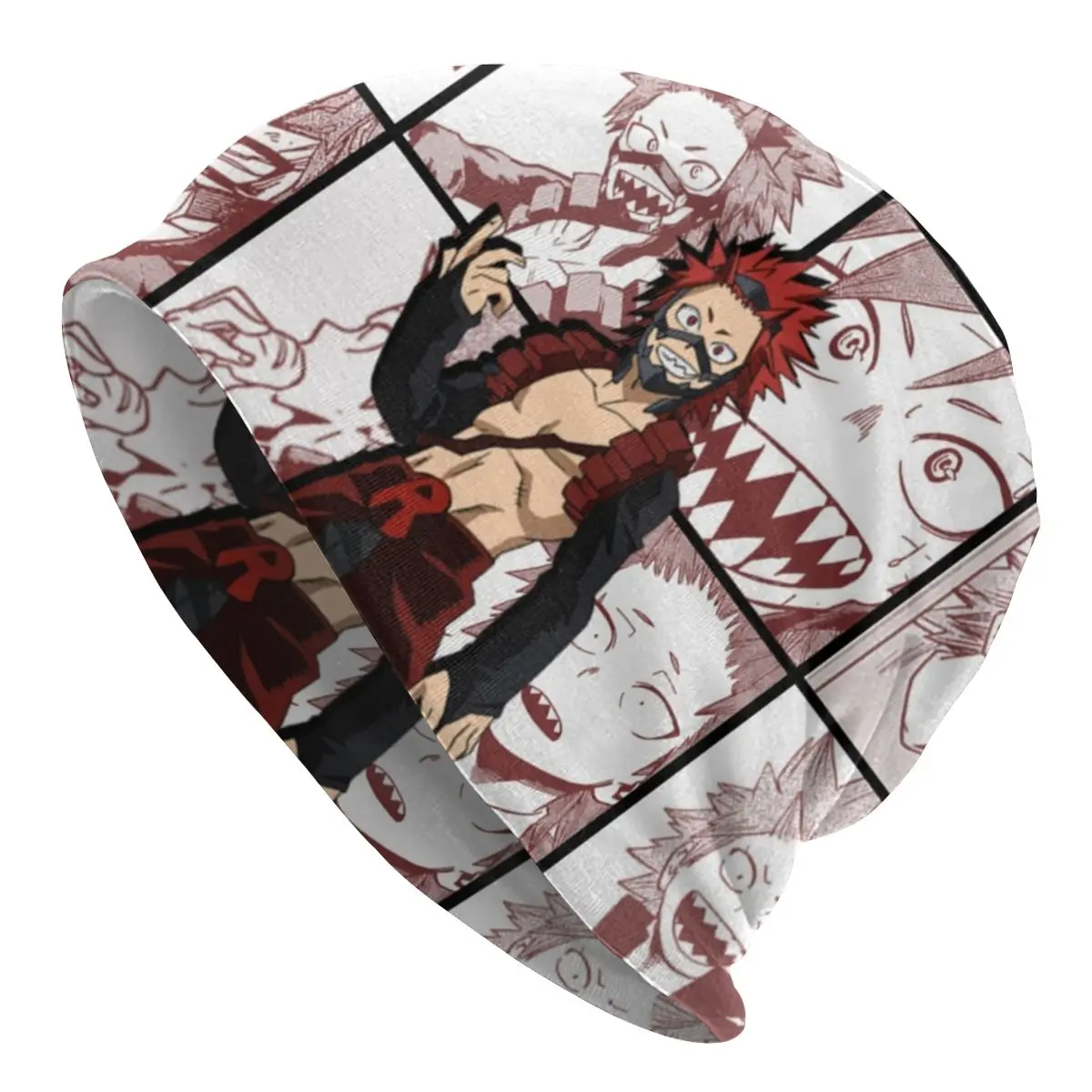 

Kirishima Eijiro Collage Beanie Boku No Hero Academia Anime Manga Caps Soft Warm Pullover Cap for Men Women Knitted Beanies