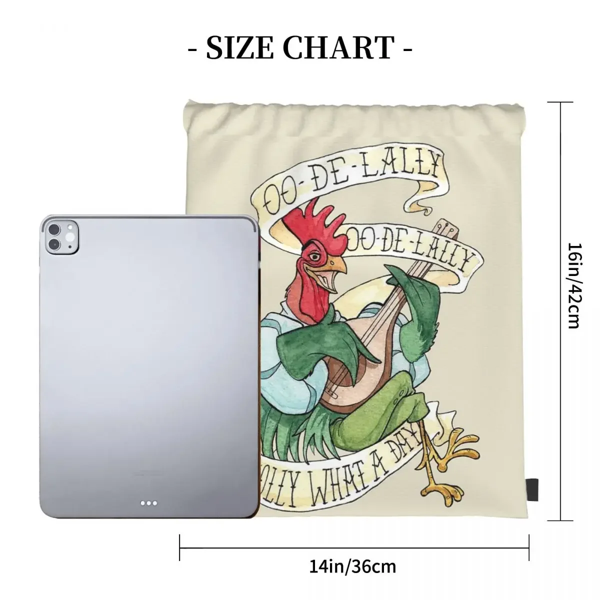 Alan-A-Dale Rooster OO-De-Lally Golly Рюкзаки Сумки на шнурке Пучок Карманная сумка для обуви