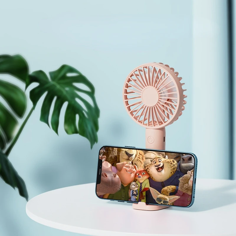 

USB Rechargeable Mini Handheld Fan Outdoor Mini Creative Desktop Office Mute Charging Portable Handheld Fan