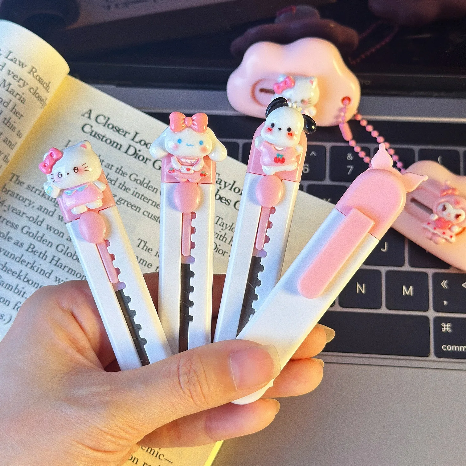 Универсальные ножи Sanrio резак для бумаги с героями мультфильмов Hello Kitty Pochacco Kuromi