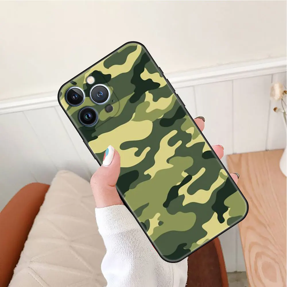 Камуфляжный армейский чехол для Apple iPhone 13 Pro 11 12 7 XR X XS Max 8 6 6S Plus 5 ярких цветов 2022