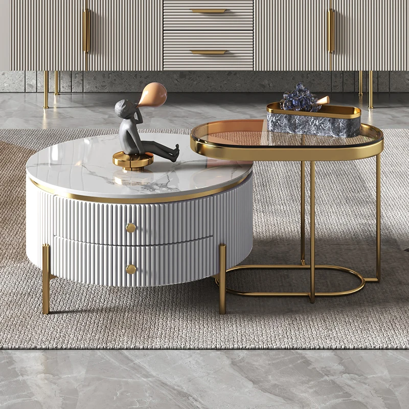 

Center Modern Bedside Table End Luxury Corner Glass Gold Bedside Mesa Lateral Tavolini Da Salotto Library Furniture LSL25XP