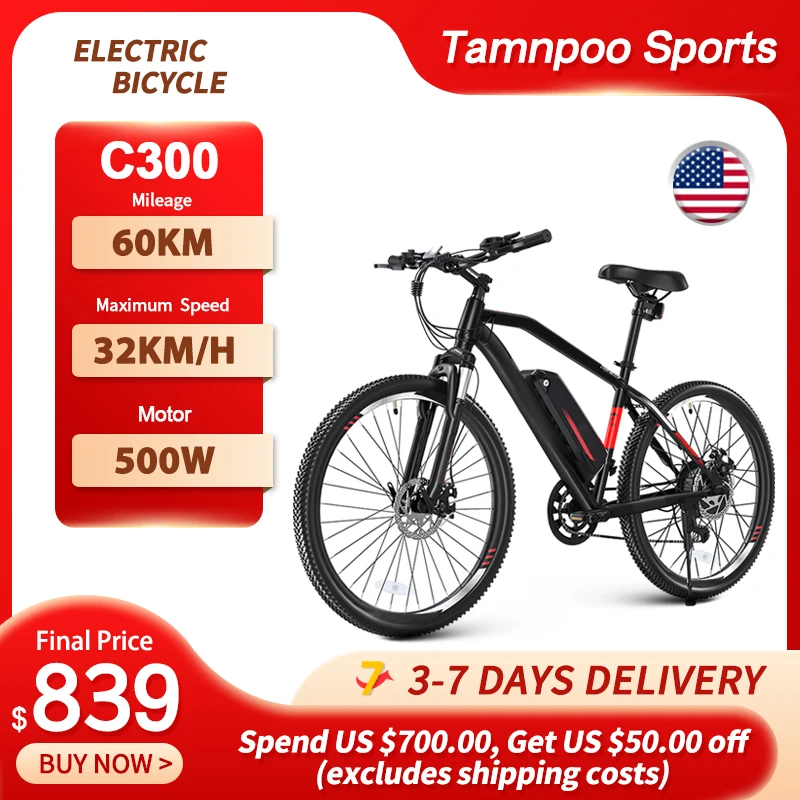 

Electric Mountain Bike for Adults 500W 27'' City Ebike, 48/10.4AH Battery, 2X Faster Charge, Dual Disc Brakes,Brushless Motor