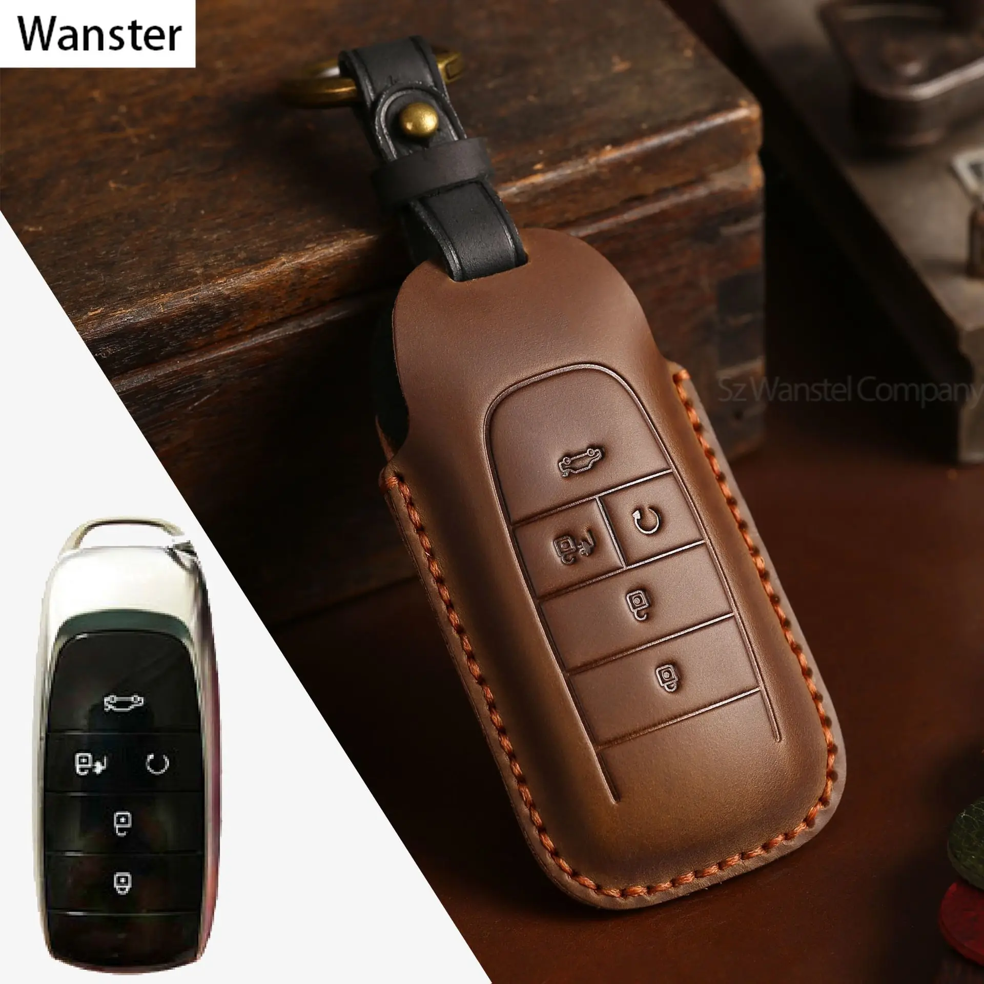 

Роскошный кожаный чехол для автомобильного смарт-ключа чехол для ключей для Trumpchi Aion S V Y LX Trumpchi Aion аксессуары