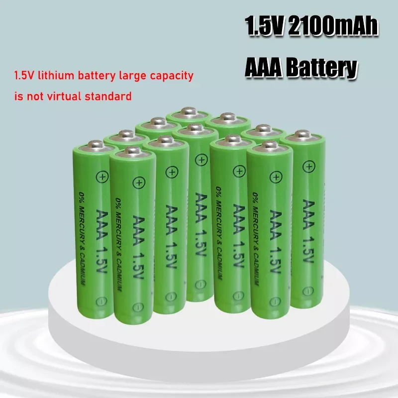 

New AAA Rechargeable Battery 1.5V 2100mah Alkaline Batteries for Remote Control Electronic toys LED light Shaver Radio