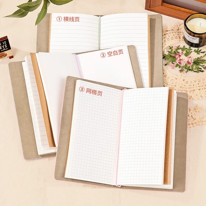 Свободный дневник A6 в виде листика яркий ретро стиле портативный блокнот с