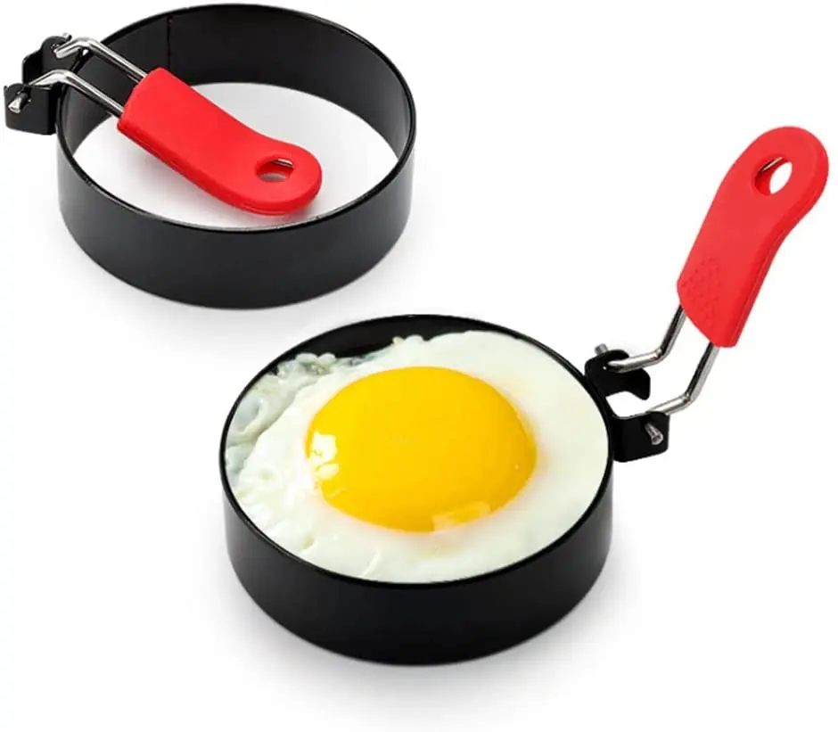 Кольца для жарки яиц 2 шт. антипригарные из нержавеющей стали |