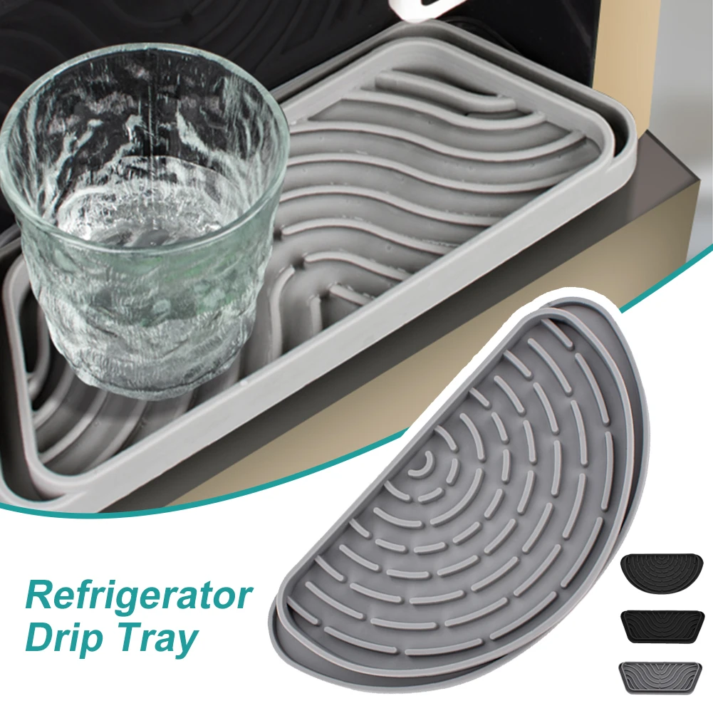 

Silicone Refrigerator Drip Tray Fridge Drip Catcher Cuttable Water Tray For Refrigerator Water Dispenser Drip Pad Accessories