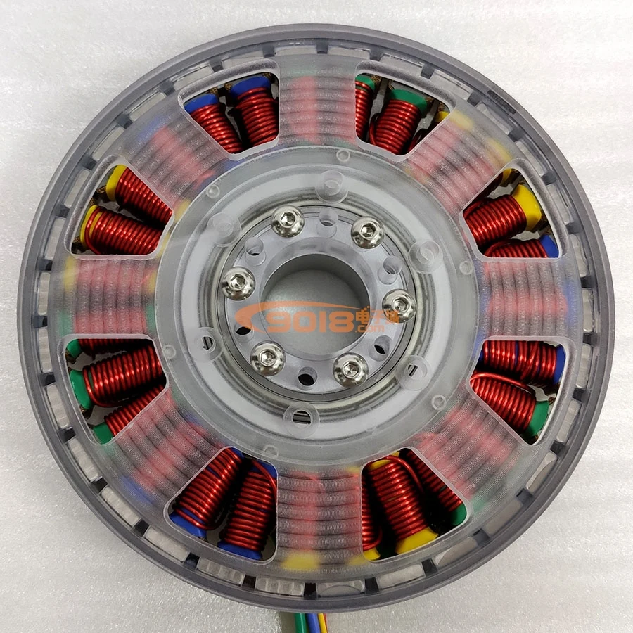 Haoji 400W Small Hollow Shaft Permanent Magnet DC Brushless Motor Hall Flat Ultra-thin Disc Generator