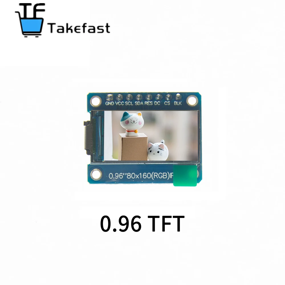 10 шт. TFT-дисплей 0 96/1 3 дюймов IPS 7P SPI HD 65K полноцветный ЖК-модуль ST7735 Привод IC 80*160 (не