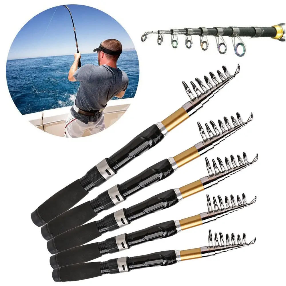 

Mini Adjustable Travel Portable Stream Hand Pole Telescopic Fishing Rod Fishing Tackle Carp Feeder