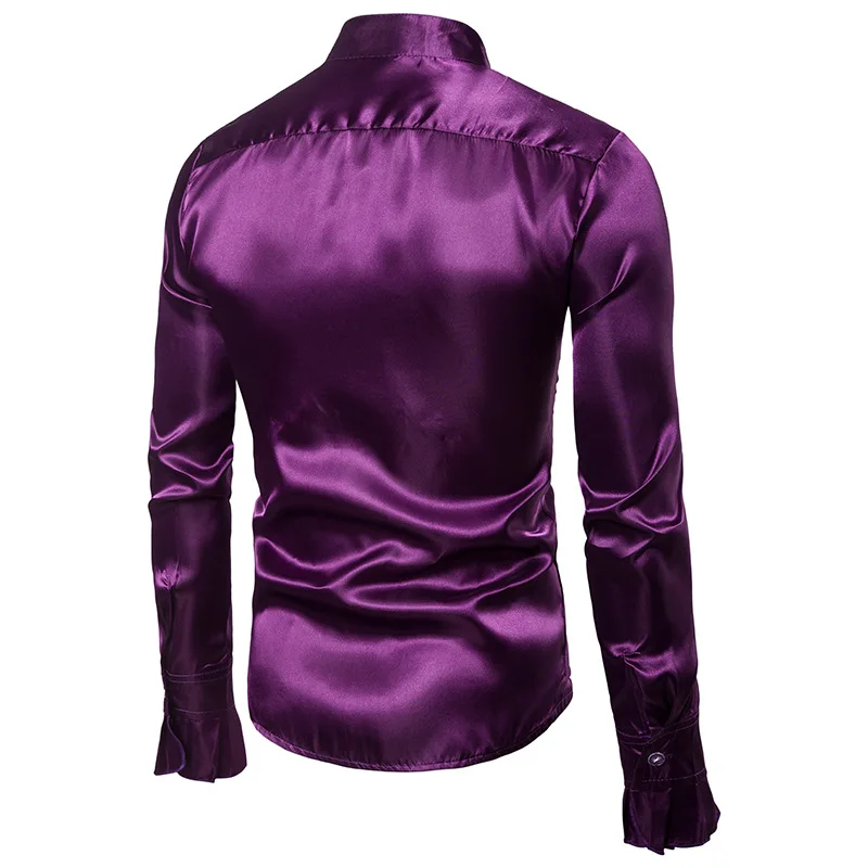 Men's Autumn and Winter Performance Clothing Fashion Design Men's Stand Collar Shirt Magician's Shirt