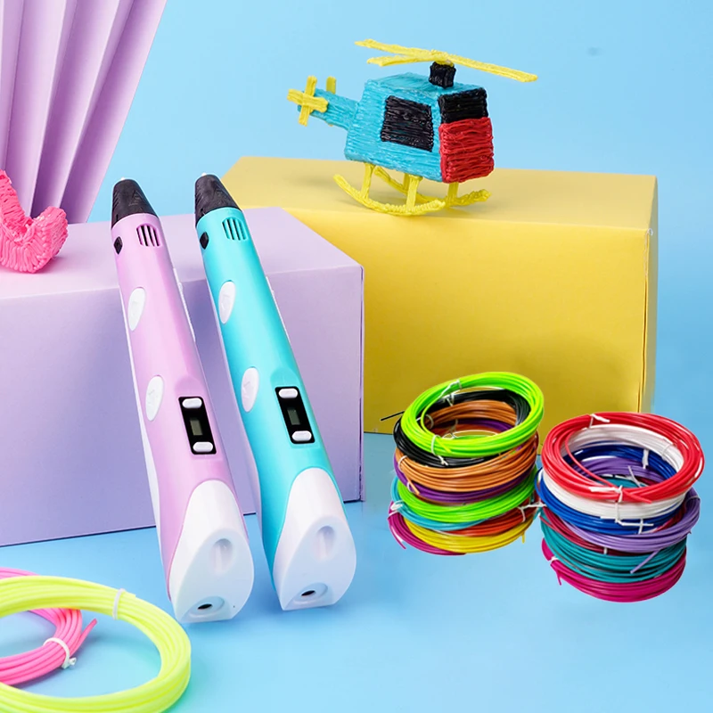 

3D Pen For Children DIY Drawing Printing Pencil with LCD Screen Compatible PLA Filament Toys Safe Paiting for Kids Birthday Gift
