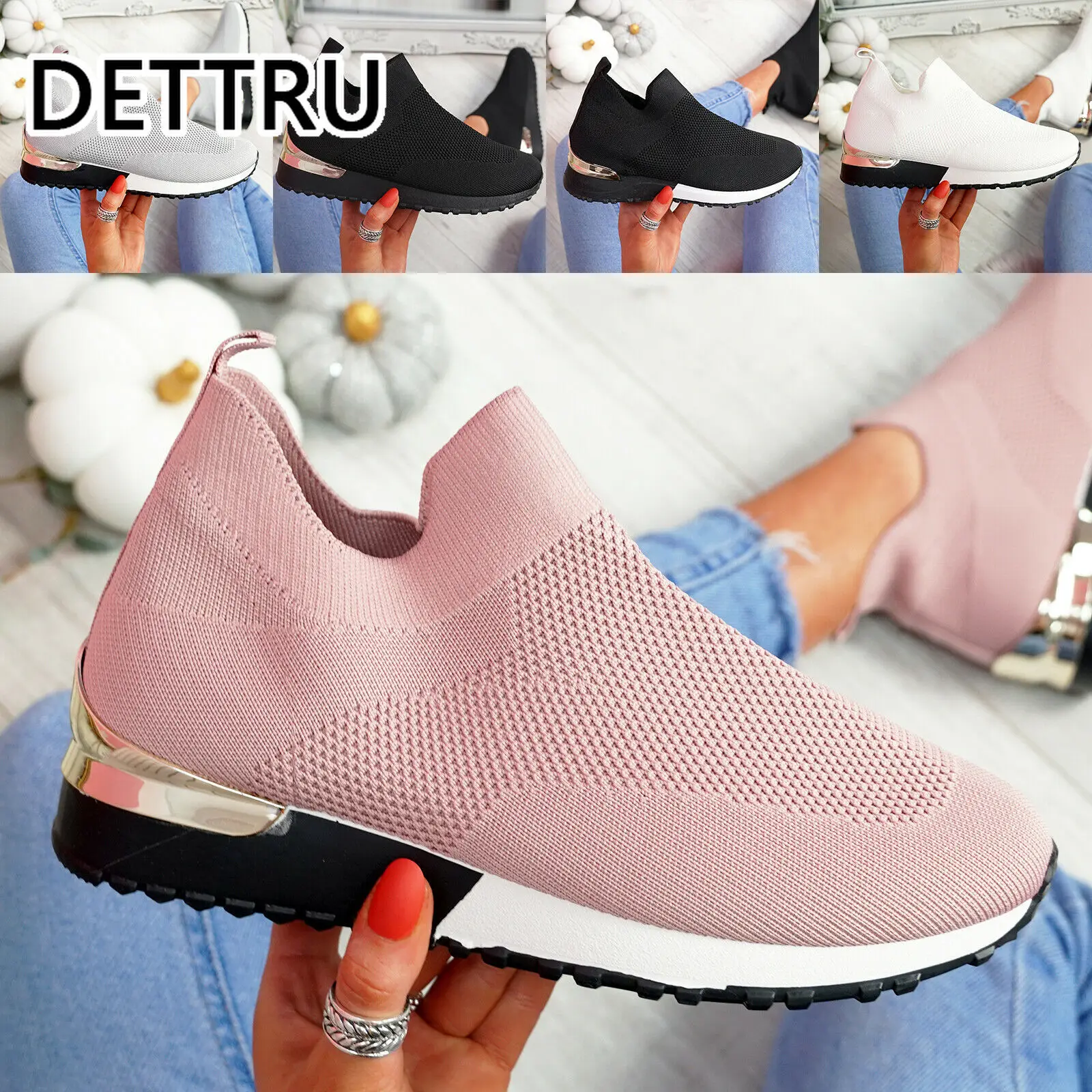 

summer ladies sneakers Korea fashion casual wild plus size women's shoes jogging fitness sneakers breathable running shoes