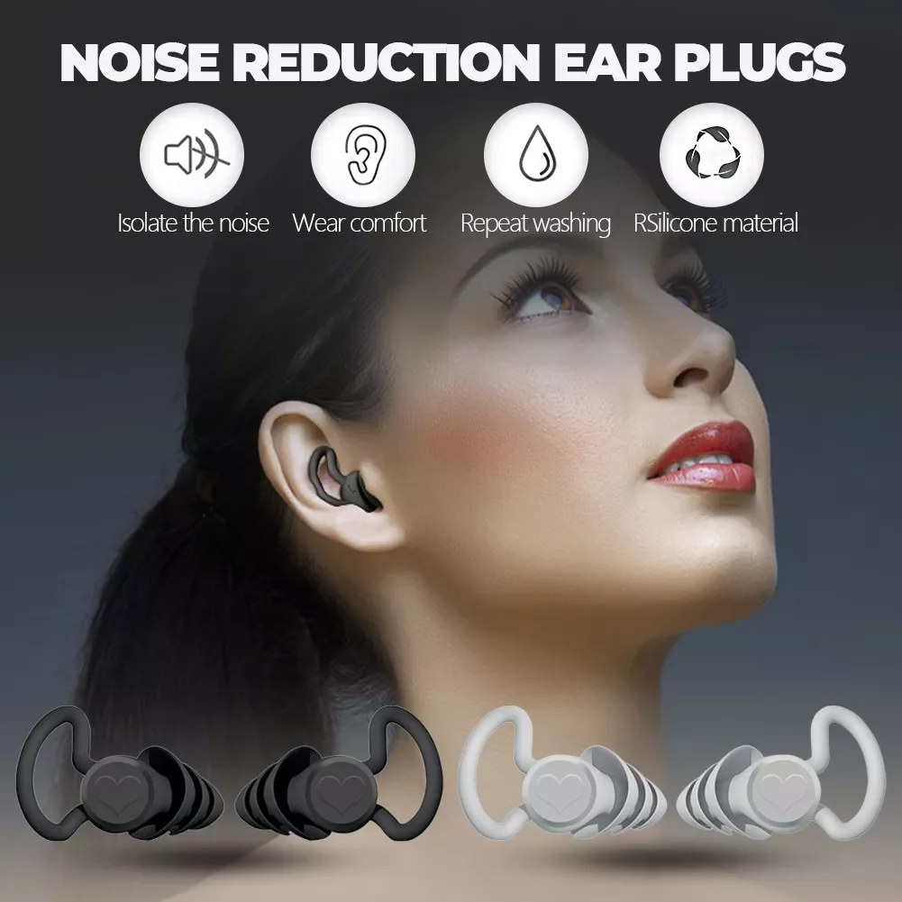 

Three-layer Anti-Noise Ear Plug Tapones Oido Noise Reduction Canceling Oordopjes Reusable Earplugs Silicone Earplug For Sleeping