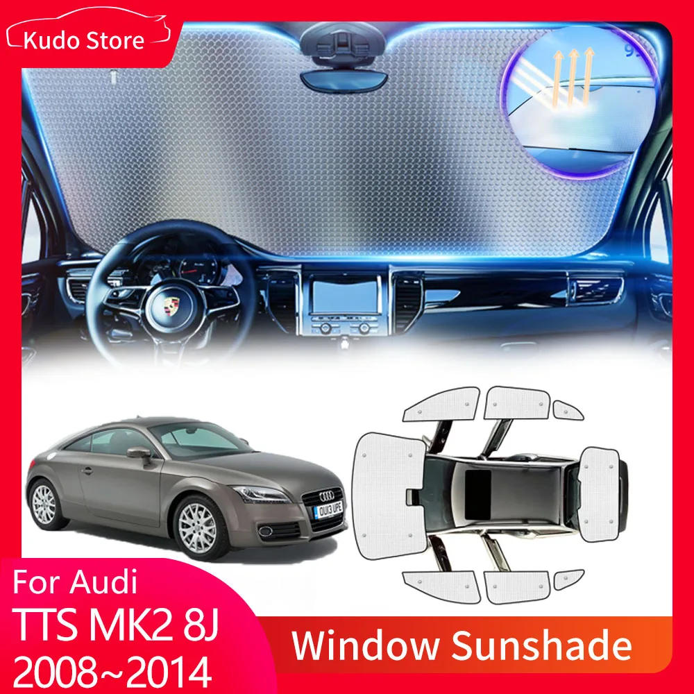 

Full Covers Sunshades for Audi TTS RS MK2 8J Coupe TDI 2008~2014 Sun Protecti Window Curtain Windshield Visor Mat Car Accessorie