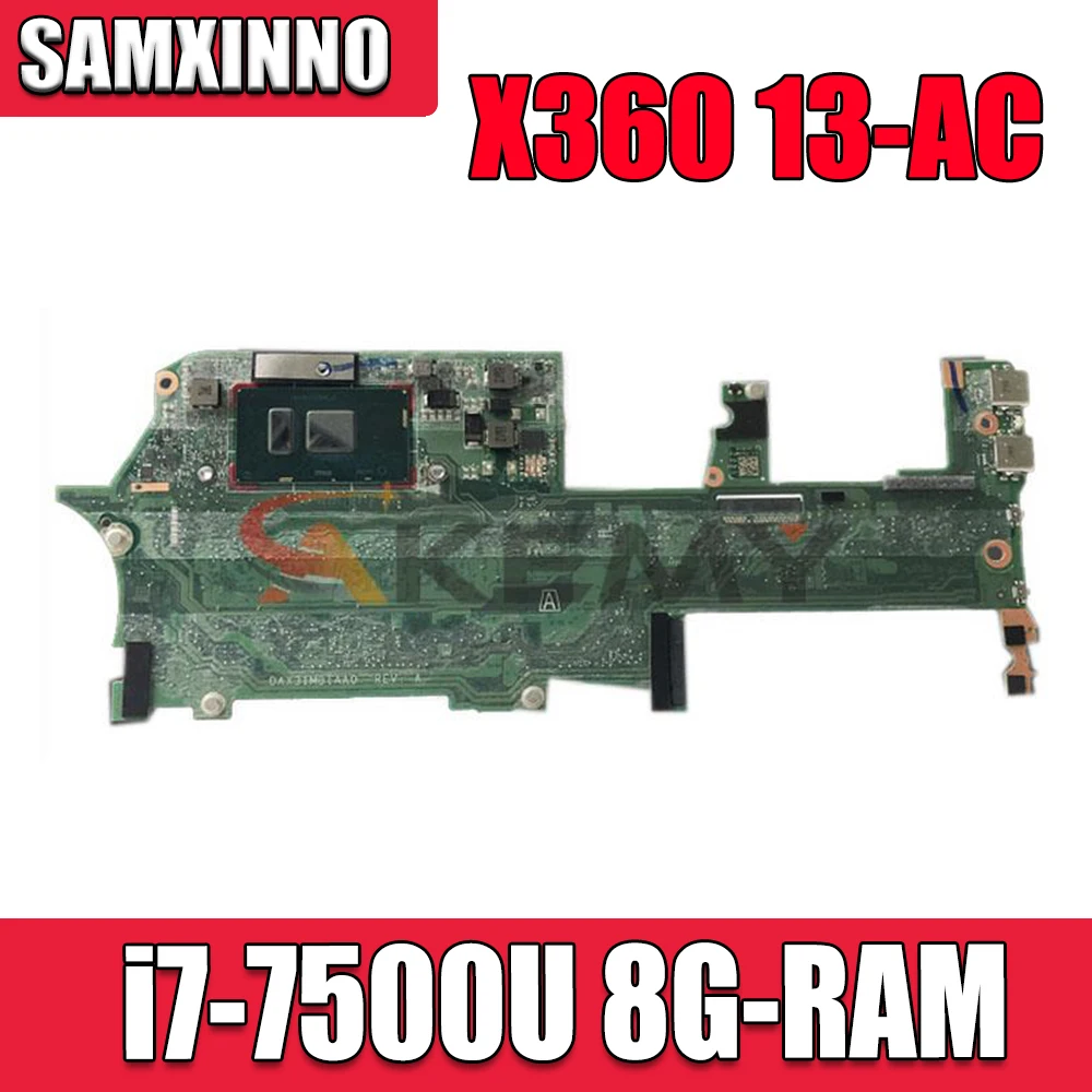 

For TPN-Q178 HP Spectre X360 13-W013DX 13-AC 13-W Laptop Motherboard 918042-601 907559-601 i7-7500U+8G DA0X31MBAF0 DAX31MB1AA0