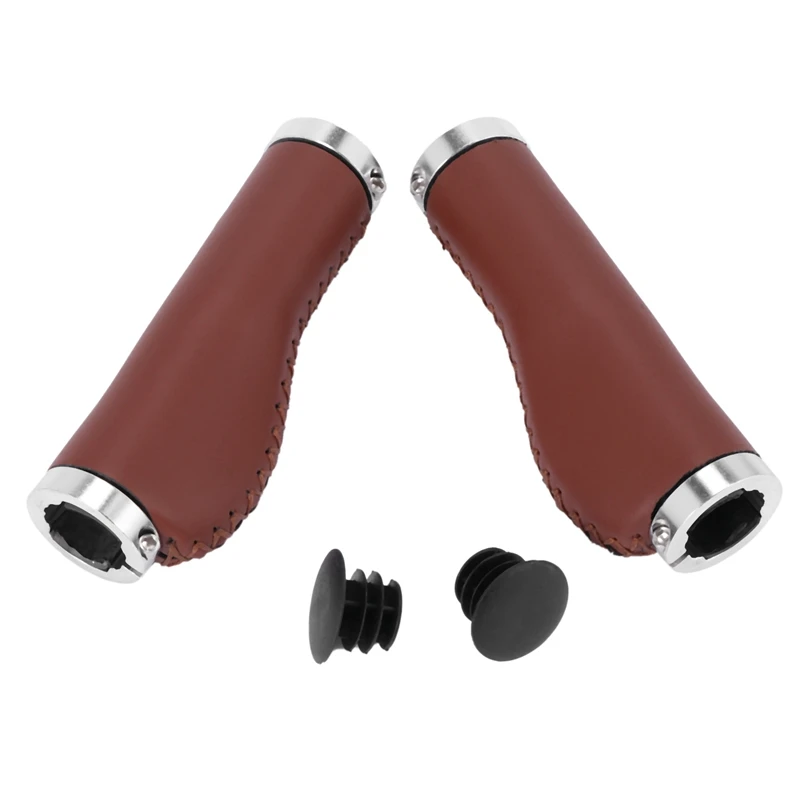 

Comfortable Durable Pu Bicycle Grips Retro Bike Mountain Bicycle Folding Bicycle Grip Handle Attachments Of A Bicycle