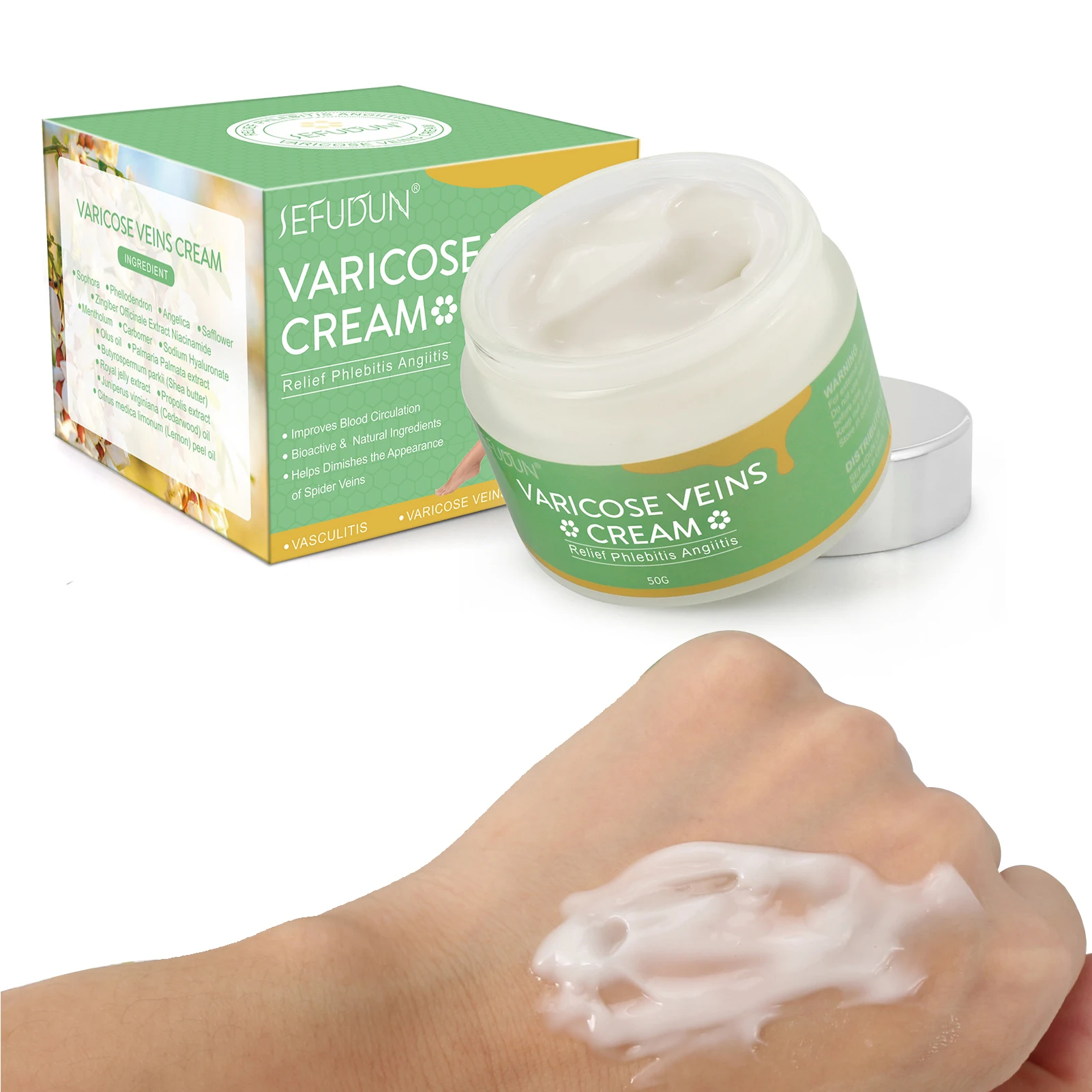 

50g Varicose Vein Treat Cream Venae Angiitis Remedy Ointment Relief Veins Phlebitis Legs Varicose Vein Cream For Body Care