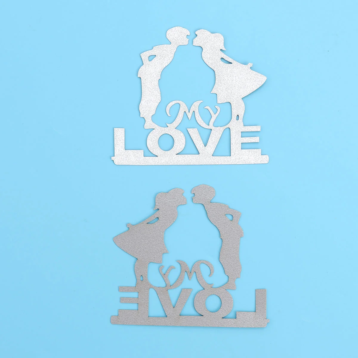 

10pcs MY LOVE Cake Topper Glitter Party Supplies Cake Decor Cake Picks for Engagement Anniversary Wedding