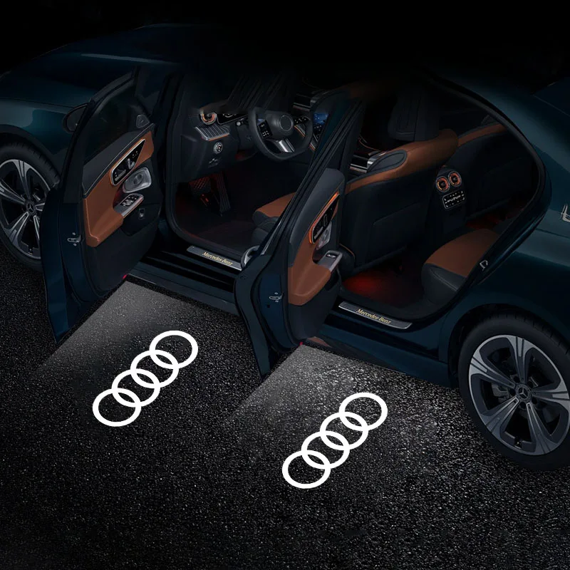 Комплект из 2 шт. светодиодных проекторов логотипа для дверей автомобиля Audi A4 A3 A5 A6 A7 A8 Q3 Q5 Q7 Q8 B5 B6 B7 B8 B9 Q7 8P 8V 8L (art.: 3920d7da66899) - 3920d7da66899