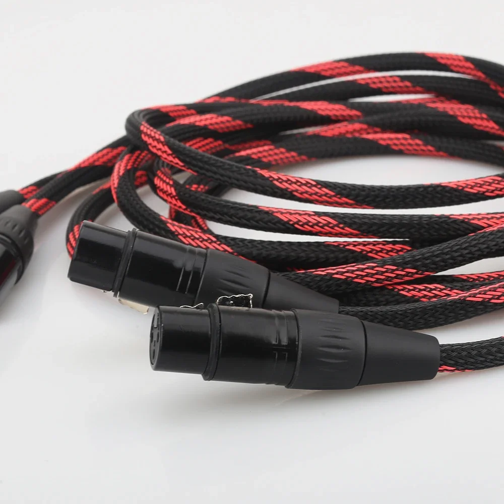 A53 HI-End медный XLR сбалансированный аудиокабель 4N OFC 3-контактный 2 папа-мама