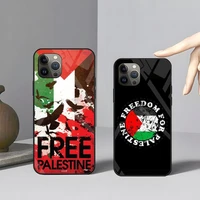 palestine flag phone case tempered glass for apple iphone 13 11 pro max 12 mini x xs xr se 2020 7 8 plus 6 6s cover funda shell