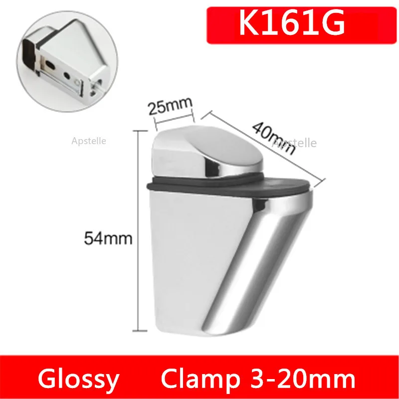 

4 X Polished Chrome Glass Shelf Support Clamp Brackets Bathroom For Shelves