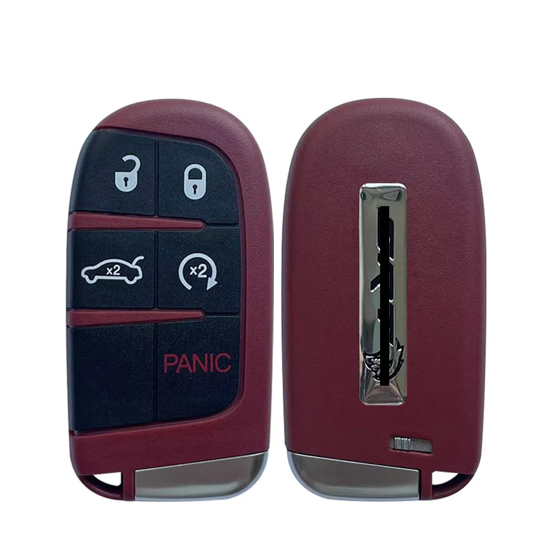 

Ключ NH, сменный дистанционный автомобильный ключ, 5-кнопочный корпус для Dodge SRT Hellcat Dart Challenger Durango Journey, красный/синий корпус