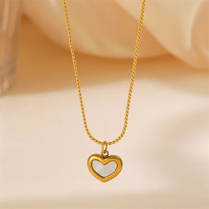 Цепочка с подвеской в форме сердца из нержавеющей стали 316L