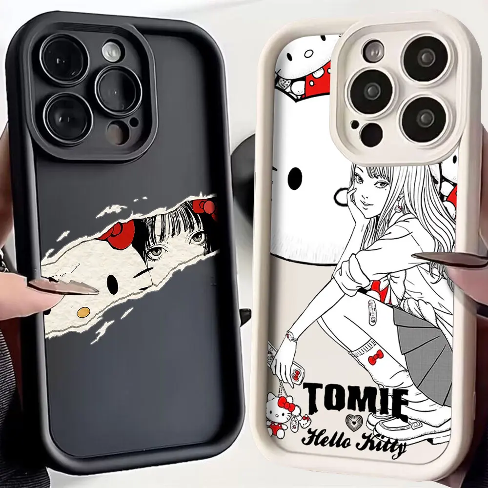 Cute Hello Kitty Tomie Kawakamis Phone Case for OPPO A3 A3X A5 A7 A16 A17 A38 A53 A54 A55 A58 A72 A74 A76 A78 PRO 4G 5G Cover