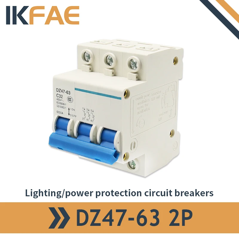 

Dc 12v Battery Reset Mini Circuit Breaker Mcb Residual Current DZ47-63 3A 6A 10A 16A 20A 25A 32A 40A 50A 63A 3P Protection RCBO